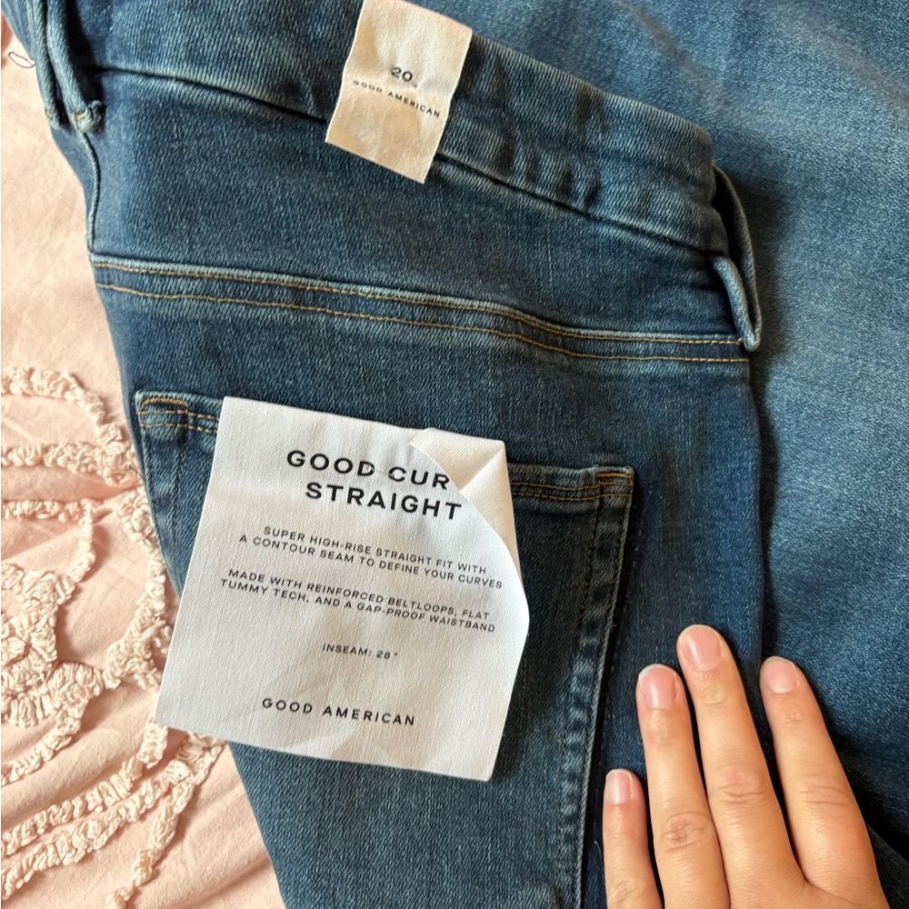Good American curve straight super compression Jeans - Picture 3 of 4